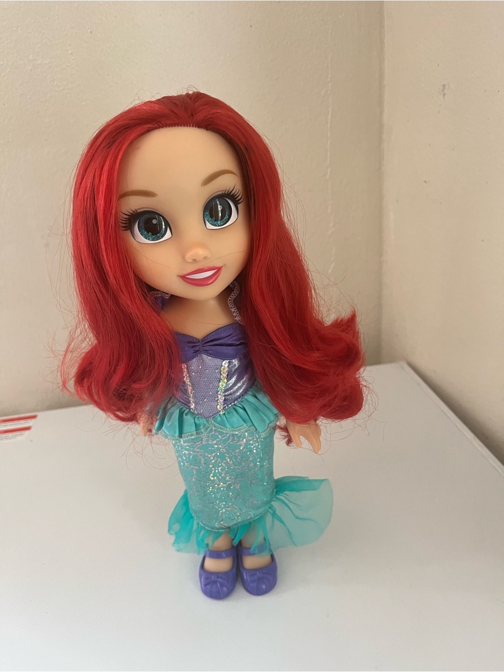 Ariel Red-Haired Mermaid Doll - Purple & Teal Outfit